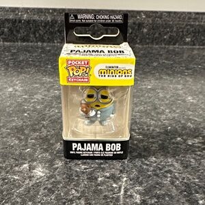 Funko Pop Pocket Keychain Minions Pajama Bob Vinyl Figures Opened Box